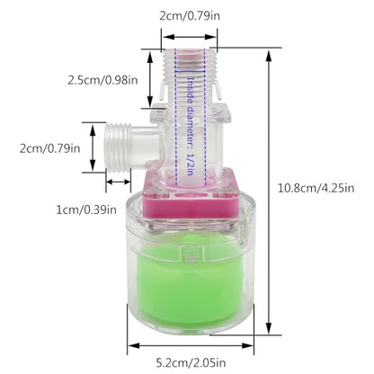 Transparency Water Float Valve, Water Level Control Water Tank Traditional Float Valve Upgrade (1/2" UP) - size: 1/2" UP