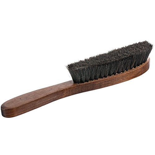 Home-it Hat Brush - Dust Brush - Horse Hair Bristles lint Brush for Clothes, Suits, Cashmere, Wool, Velvet, Good Grip, Walnut Hardwood Handle