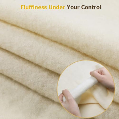 36" x 39" Wool Felt Fabric, 100% Merino Wool Felt - color: Beige, size: 36" x 39"