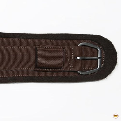HILASON Western Horse Felt Lined Roper Saddle Cinch Girth Stainless Steel Buckle Black - color: Brown, size: 22 In
