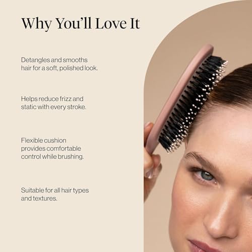 Kitsch Smooth & Polish Hair Brushes For Women and Men - Terracotta - color: Terracotta