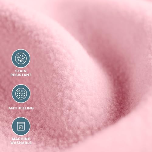 Bare Home Polar Fleece Blanket - Throw - Light Pink - Warm & Cozy - Premium Fleece for Bed, Sofa, Camping, Travel and Cold Nights - Lightweight Blanket (Throw, Light Pink) - color: 13 - Light Pink, size: Throw