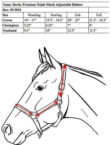 Derby Originals Coventry Triple Stitch Adjustable Leather Halter, Draft