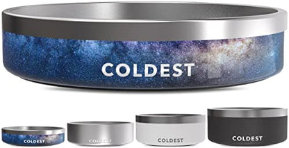 Coldest Dog Bowl - Anti Rust Metal, Non Slip, 3 Layers Insulated Stainless Steel Dog Bowls - Spill Proof & Heavy Duty - Water Bowl for Dogs, Cats & Pets, Dish Washer Safe (21 oz, Into The Beyond) - color: Into The Beyond, size: 21 oz