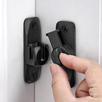 Matte Black Barn Door Latches,90/180 Degree Gate Lock_B - color: Matte Black