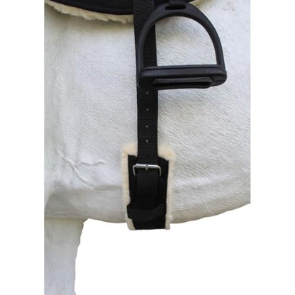 CHALLENGER Horse English Western Trail Fleece Padded Adjustable Bareback Saddle Pad 39TS05 - color: Tan
