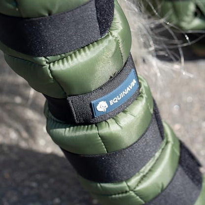 Equinavia Cool Relief Therapy Equine Ice Boots for Horses-Gel Cooling Wraps - color: Green - Pair