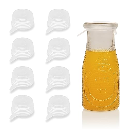 Extra Small Silicone Stretch Lids 1.6 Inch Reusable Silicone Jar Cover to Fit 1.6 Inch to 1.9 Inch Small Jars,Cans,Bottles 8 Pack - size: 1.6-1.9 inch (1 size)