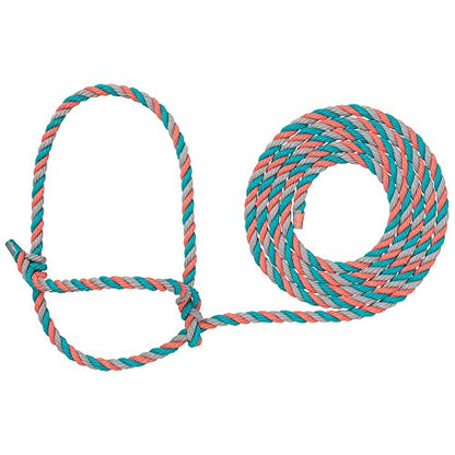 Weaver LivestockRope Halter - color: Purple/Black/Teal, size: One Size
