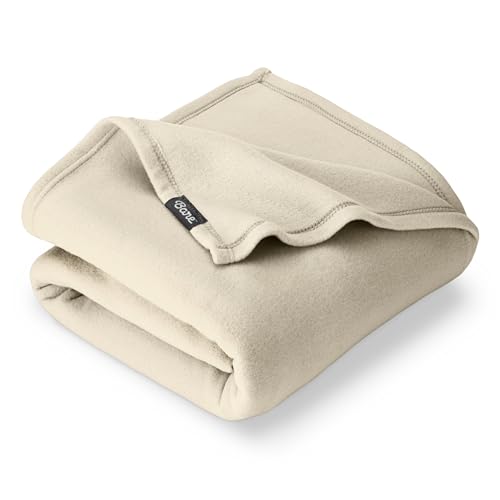 Bare Home Polar Fleece Blanket (Throw, Oyster) - color: 10 - Oyster, size: Throw