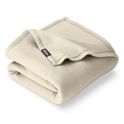 Bare Home Polar Fleece Blanket (Throw, Oyster) - color: 10 - Oyster, size: Throw