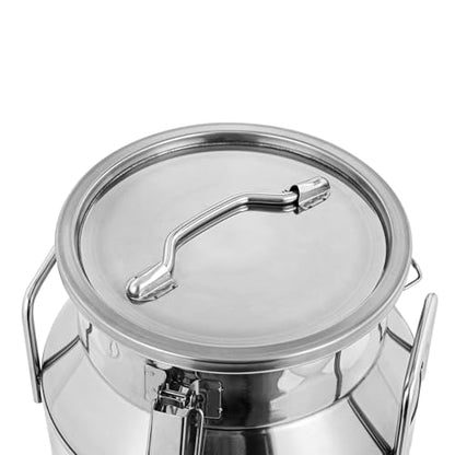 40L/10.57Gal Stainless Steel Milk Can, Milk Transport Can, Jug Wine Pail Bucket Bottle, Liquid Container Storage Barrel with Strong Silicone Sealed Lid, Stainless Steel Sealed Tank - size: 40L/10.57Lal