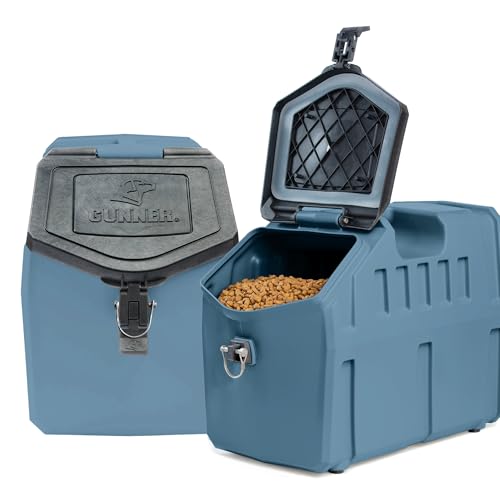 GUNNER 50 Lb Dog Food Storage Container, Blue, IP66 Waterproof, Airtight - color: BLUE - 50 LBS, size: 50 lbs