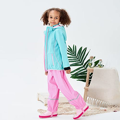 M2C Girls Hooded Fleece Lined Waterproof Windproof Jacket - color: Mint Green, size: 5T