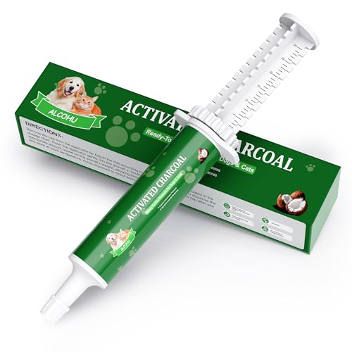 Activated Charcoal for Dogs Cats,Pet Poison Emergency Kit, Toxin Absorber with High-Activity Charcoal & Kaolin, Supports Digestive from Chocolate/Grapes/Onions, Using for Home, Travel 30ml - size: 30ml