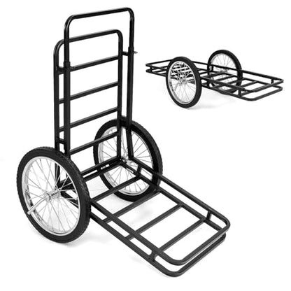 Goplus Folding Deer Cart, 550 LBS Adjustable Game Cart with 20 Inch Big Wheels, Heavy Duty Cargo Carrier, 2-in-1 Deer Hauler for Luggage, Firewood, Animal - style: 30.5" x 39.5" x 46"
