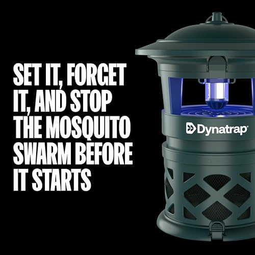 DynaTrap DT2030-GRSR Fly Traps Outdoor - Mosquito & Flying Insect Killer for 1 Acre – Kills Flies, Gnats, Wasps - Bug Zapper Alternative - Green - style: 1 Acre Green Trap