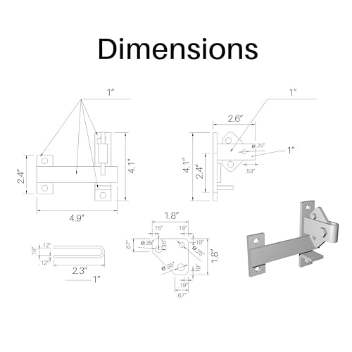 ALEKO Universal Gate Flip Latch LM191 | Holds swing leaves firmly closed, quick lever release, galvanized steel build, rust-resistant, fits wood or metal frames - style: Latch