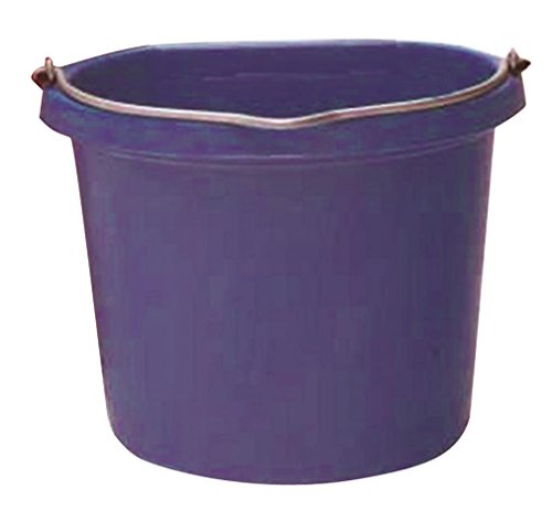 Fortiflex Flat Back Feed Bucket for Dogs/Cats and Small Animals, 20-Quart, Bright Purple