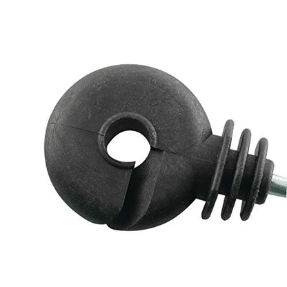 12pcs Electric Fence Insulator Screw-in Insulator Black Self-Tapping Fence Ring Post Wood Post Insulator