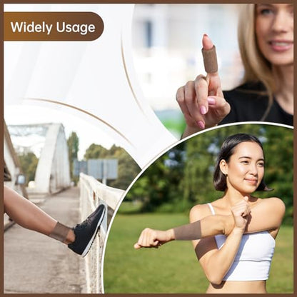 Self Adhesive Bandage Wrap, VIDELLY 2” x 5 Yards Cohesive Bandage Wrap Breathable Sports Athletic Wrap for Sports Wrist Skin Ankle (Brown, 12 Pack)