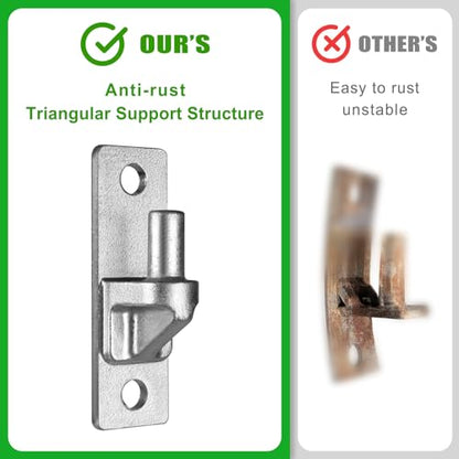 Insaga Wall Mount Gate Hinges Heavy Duty (2Pack), Hot-Dip Galvanized Steel, 600LB Load Capacity, Universal Fit for Wood, Concrete & Brick Posts, Outdoor Farm Fence Gate Hardware Kit (4.9"x1.5") - color: Silver-2Pack