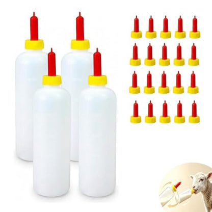 4 Pack 500ml Livestock Feeding Bottles