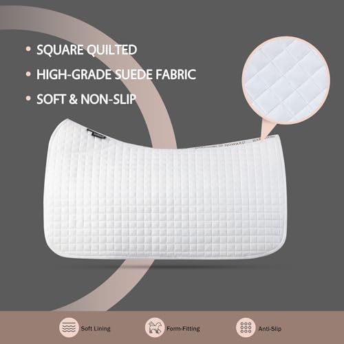 Harrison Howard All-Purpose Square Quilted Western Saddle Pad Breathable, Shock-Absorbing Saddle Pad Comfortable Fit for Horses