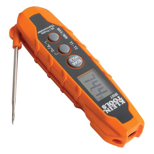 Klein Tools IR07 Dual Infrared (IR) and Probe Pocket Size LCD Digital Thermometer