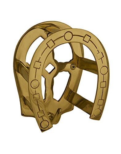 Tack Room Studio Brass Horseshoe Bridle Bracket, Bridle Hook, Bridle Rack (Brass)
