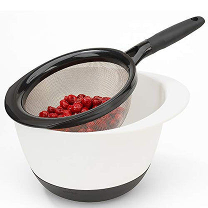 GoodCook Touch 8" Stainless Steel Wire Mesh Strainer with Non-slip Grip Handle