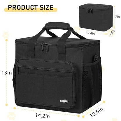 GMAK Pet Grooming Bag,Pet Hair Clipper Organizer Grooming Bag for Equipment - color: Black
