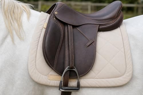 Horse Saddle Pad English Quilted Contoured All-Purpose Trail 72TS01 - color: Beige