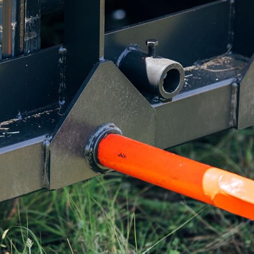 Titan Attachments HD Skid Steer Hay Frame Attachment, Three 39" Hay Spears, Rated 4,000 LB, Quick Tach Mounting, Hay Handing Equipment for Bobcat Tractors