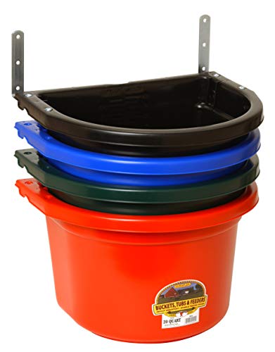 Little Giant® Plastic Fence Feeder | Pig Feeder | Clip On Fence Feeder | Mountable Feed Bucket | 20 Quarts | Blue - color: Blue, size: 20 Quarts