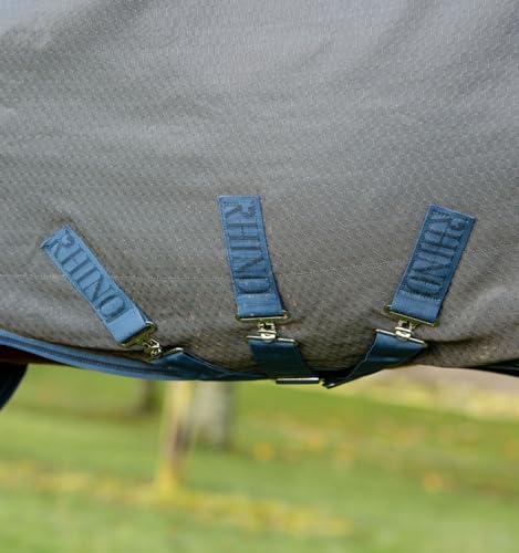 Horseware® Rhino® Hexstop Plus Vari-Layer Turnout 0g - Grey/Indigo & Navy, 66 inches - size: 66 inches
