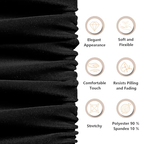 KKJIAF 10 Yard Black Stretch Velvet Fabric 60" Wide for DIY Crafts - color: Black, size: 10 Yard