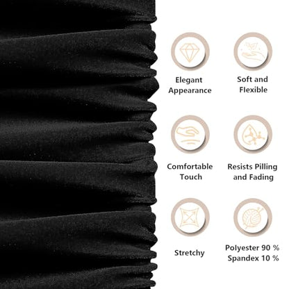 KKJIAF 10 Yard Black Stretch Velvet Fabric 60" Wide for DIY Crafts - color: Black, size: 10 Yard