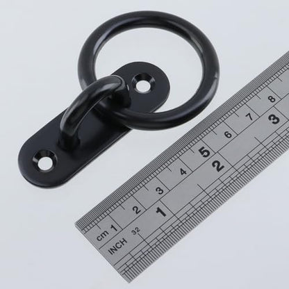 4Pcs 6mm 304 Stainless Steel Horse Tie Rings - size: 6mm