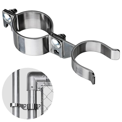 Heavy Duty Stainless Steel 2-3/8" x 1-7/8" Chain Link Fence Gate Fork Latch with Hole for Padlock（Fit 2 3/8" Gate Frame） 1Pack - size: 2-3/8''x1-7/8''-1P