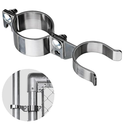 Heavy Duty Stainless Steel 2-3/8" x 1-7/8" Chain Link Fence Gate Fork Latch with Hole for Padlock（Fit 2 3/8" Gate Frame） 1Pack - size: 2-3/8''x1-7/8''-1P