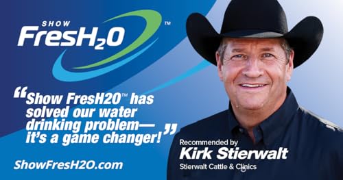 Show FresH2O Livestock Water Treatment Bottle - Eliminates Chlorine and Removes Related Odor in Drinking Water, Treats Up to 300 Gallons of Chlorinated H2O, Made in the USA (32oz) - size: 32oz
