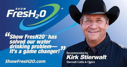 Show FresH2O Livestock Water Treatment Bottle - Eliminates Chlorine and Removes Related Odor in Drinking Water, Treats Up to 300 Gallons of Chlorinated H2O, Made in the USA (32oz) - size: 32oz