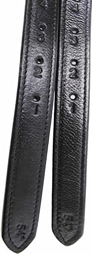 CHALLENGER Handcrafted English Horse Soft Padded Schooling All-Purpose Leather Saddle Stirrup Leathers 805SL04 - color: Black Leather, size: 54" L x 1" W
