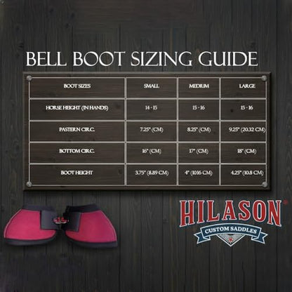 HILASON Med Horse No Turn Training Protective Shock Absorbing Bell Boots Black/Blue