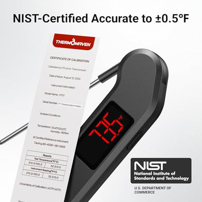ThermoMaven 1 Sec Professional Digital Meat Thermometer, ±0.5℉ Accuracy - color: Black