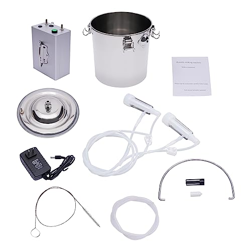 5L Goat Milking Machine, 110V Electric Pulsation Vacuum Milker