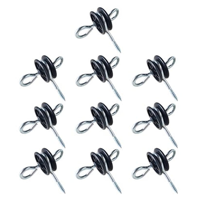 QMARK 10 Pack Electric Fence Wood Post Anchors