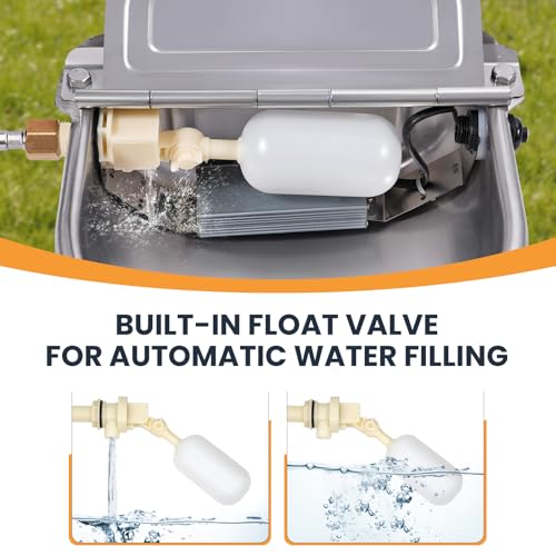 Heated Automatic Water Bowl for Dogs and Chicken, 24V Pet Thermal-Bowl with Float Valve Heated Automatic Waterer for Large Dogs Livestock Poultry
