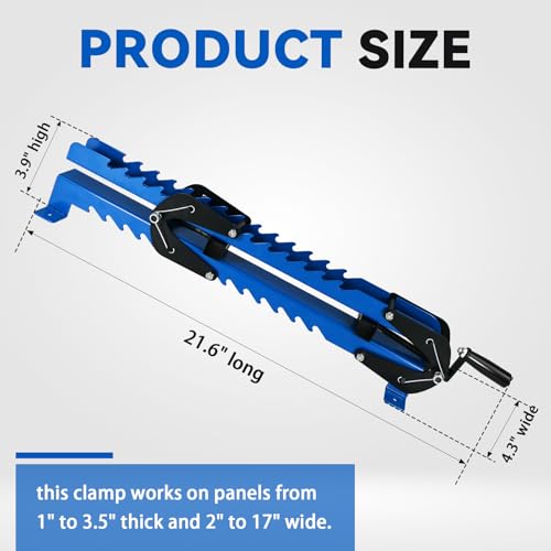2-Pack 19" Panel Clamps for Woodworking fits 2" to 17" Wide Woodworking | 4-Way Pressure Steel Parallel Clamp For Board Cabinet,Tabletops, Woodwork,with Clamp Rails And Fixable Feet，Keeps Boards Flat
